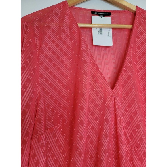 INC Waist Tie V-Neck Blouse New 3X - Picture 4 of 6